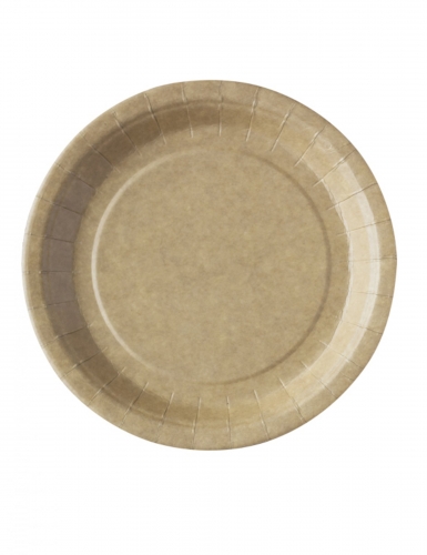 50 assiettes en kraft 22 cm écologiques compostables