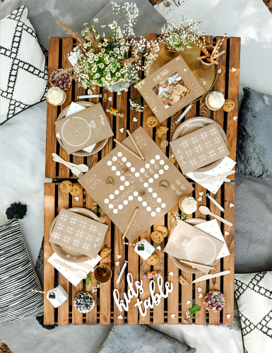 50 confettis en bois cœurs naturels 2 x 2 cm pour mariage