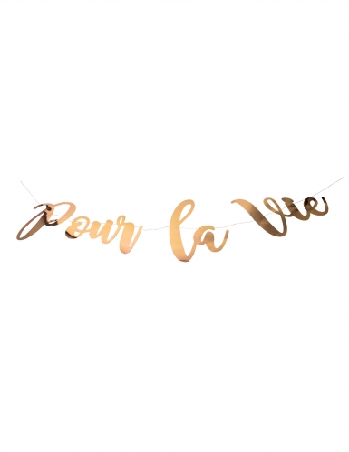 Guirlande en carton pour la vie rose gold 1,20 m décoration mariage