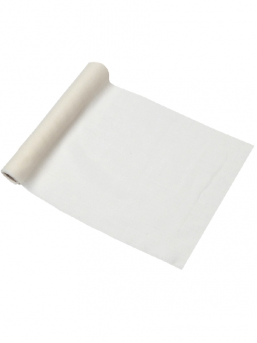 Chemin de table mousseline ivoire 28 cm x 5 m