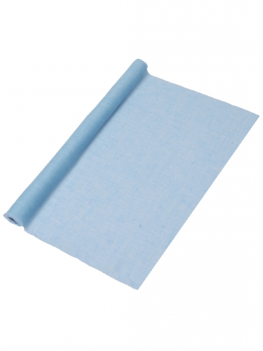 Chemin de table mousseline bleu ciel 48 cm x 5 m