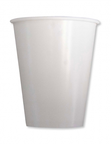 8 gobelets en carton ivoire 250 ml compostables