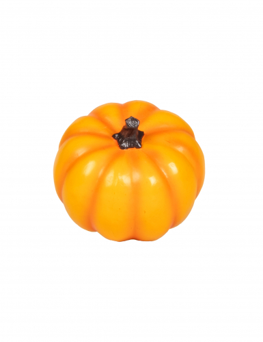Citrouille en résine 11 cm orange d'Halloween