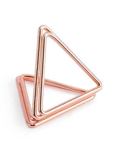 10 supports marque-places triangles rose gold 2,3 cm en métal