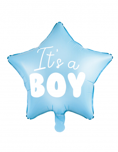 Ballon aluminium étoile bleu it's a boy 48 cm baby shower