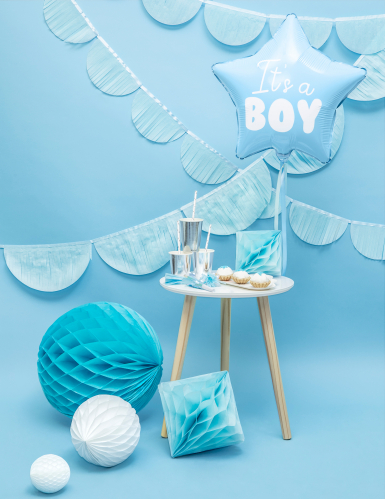 Ballon aluminium étoile bleu it's a boy 48 cm baby shower