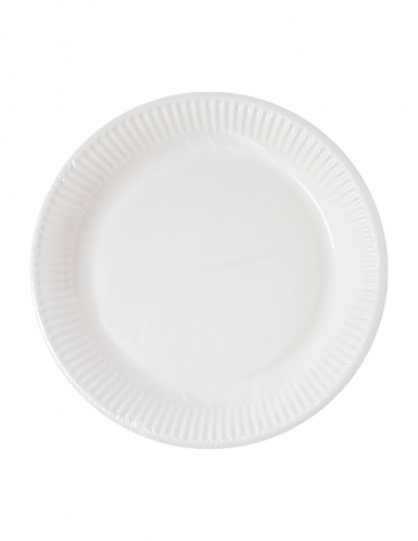 10 assiettes en carton home compostable blanches 23 cm pour fête