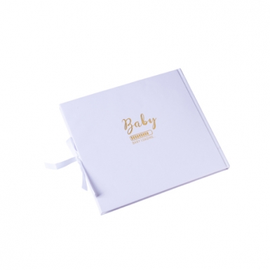 Livre d'or fille ou garçon rose bleu et or 64 pages pour baby shower