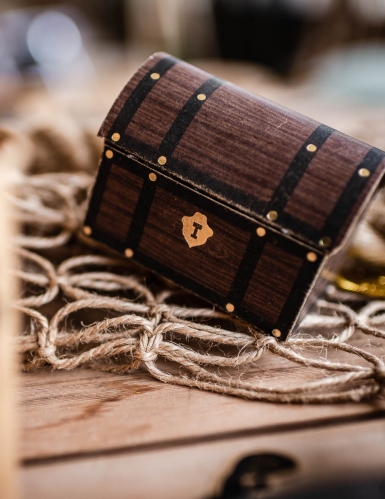 8 contenants coffre au trésor pirate 8 x 5,5 x 6 cm pour anniversaire