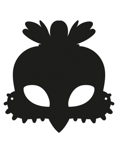 3 masques plats à gratter en carton oiseaux avec élastiques