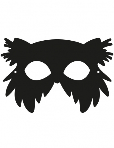 3 masques plats à gratter en carton oiseaux avec élastiques