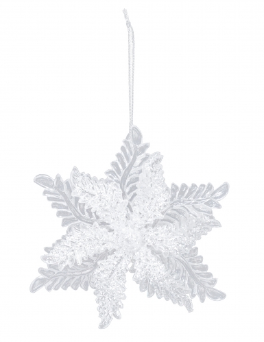Suspension flocon pailleté 11 cm modèle aléatoire pour sapin