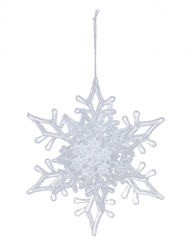 Suspension flocon pailleté 11 cm modèle aléatoire pour sapin