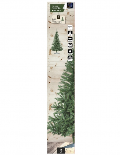 Sapin artificiel vert sur pied 150 cm pour Noël