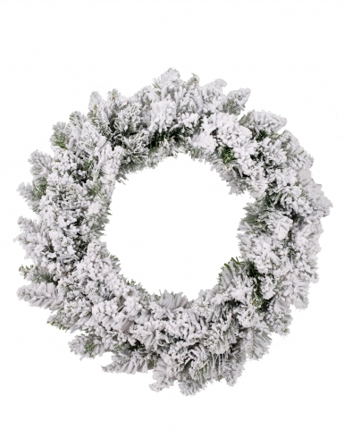 Couronne de sapin enneigée 30 cm pour Noël