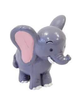 Figurine en résine éléphant décoratif safari 5,5 x 4,6 cm