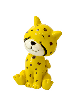 Figurine en résine guépard assis 3,5 cm x 3,5 cm