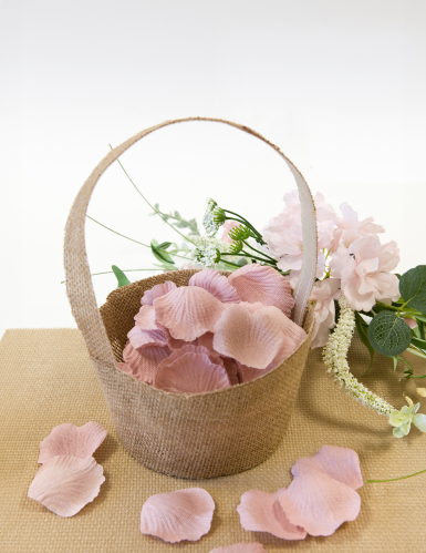 Panier effet jute ivoire 16,5 cm