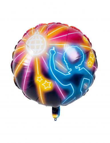 Ballon en aluminium disco fever 45 cm effet néon