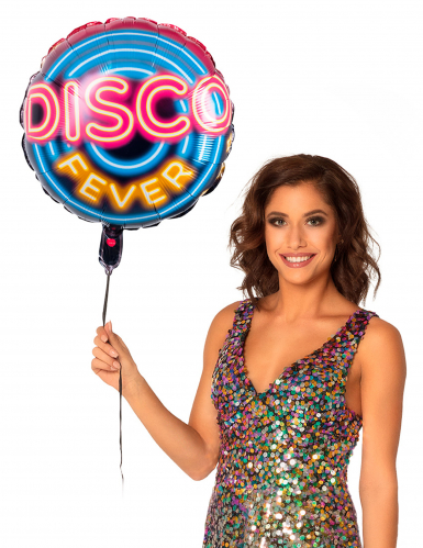 Ballon en aluminium disco fever 45 cm effet néon