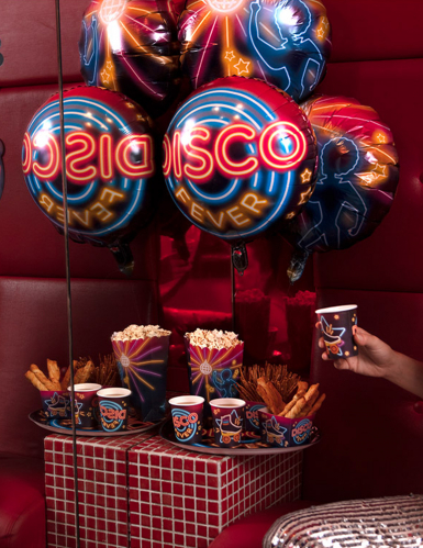 Ballon en aluminium disco fever 45 cm effet néon