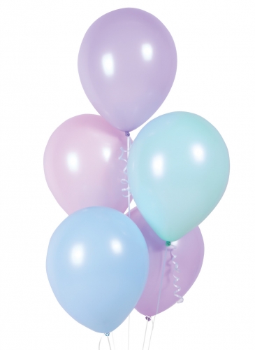 10 ballons en latex pastel assortis 28 cm pour décoration