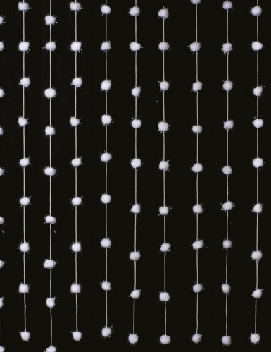Rideau boules de coton 2 m x 90 cm