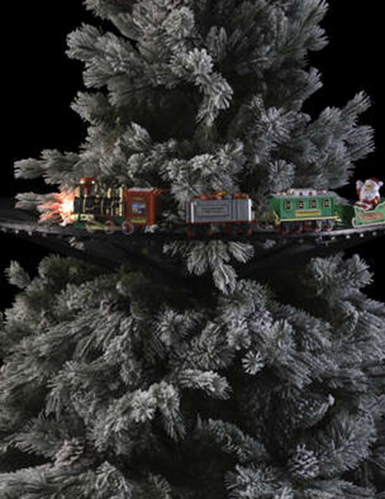 Train de noël pour sapin 23 pièces lumineux et animé