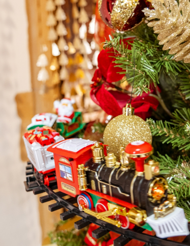 Train de noël pour sapin 23 pièces lumineux et animé