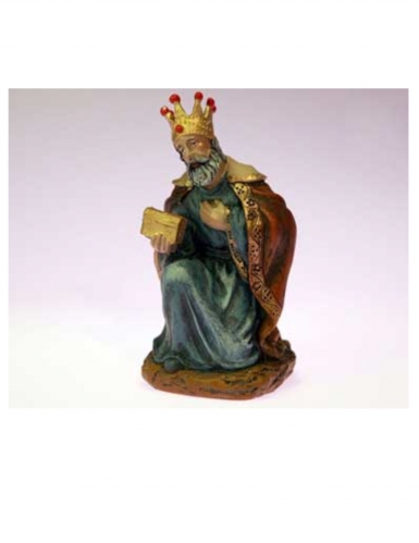 Roi mage Melchior en résine 14 cm pour crèche