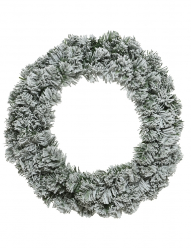 Couronne de Noël sapin enneigé 50 cm pour porte