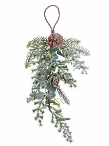 Descente de sapin et eucalyptus 53 cm avec pommes de pin