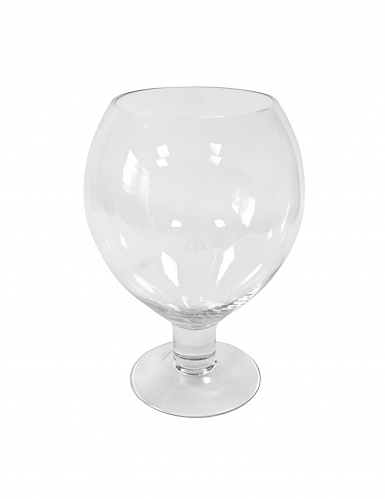 Vase ballon en verre 18 x 25 cm sur pied