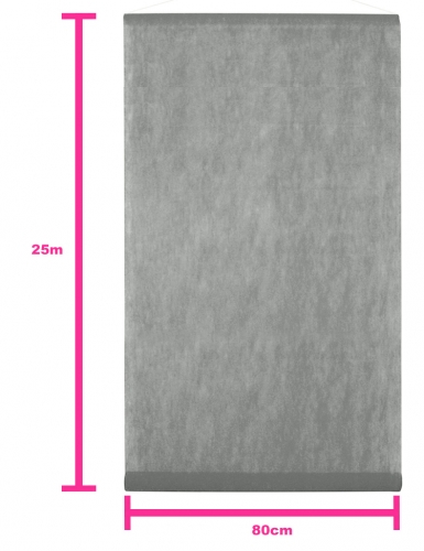 Tenture de mariage grise 80 cm x 25 m en tissu intissé