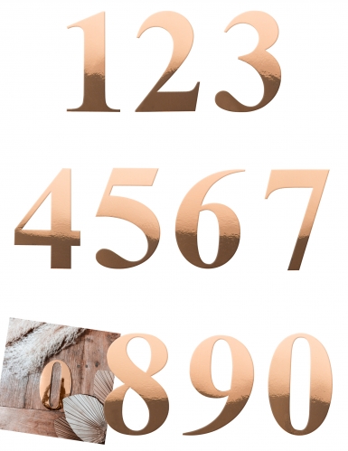 Sticker chiffre rose gold 15 cm