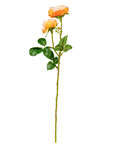 Roses artificielles pêche sur tige 46 cm pour bouquet de mariage