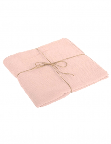 Nappe gaze de coton vieux rose 130 x 240 cm bohème