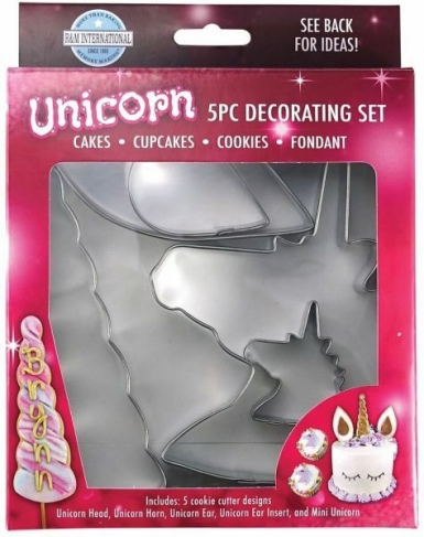 5 emporte-pièces pour gâteau licorne, kit oreilles et corne