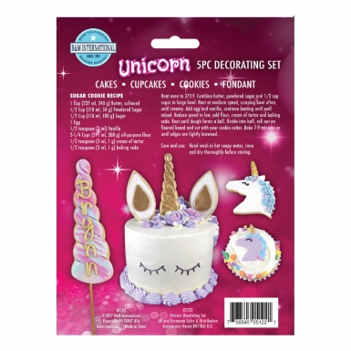 5 emporte-pièces pour gâteau licorne, kit oreilles et corne