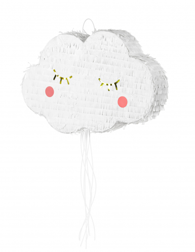 Pinata nuage blanche à ficelles 50 x 32 cm
