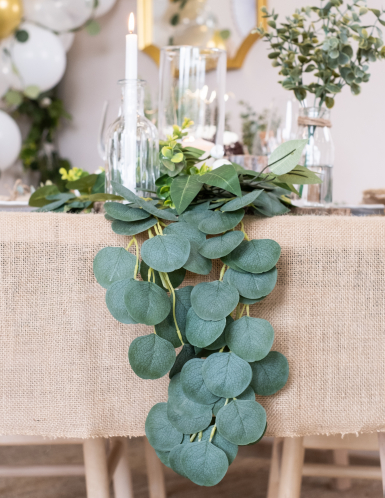 Guirlande feuilles d'eucalyptus 2 m décoration végétale