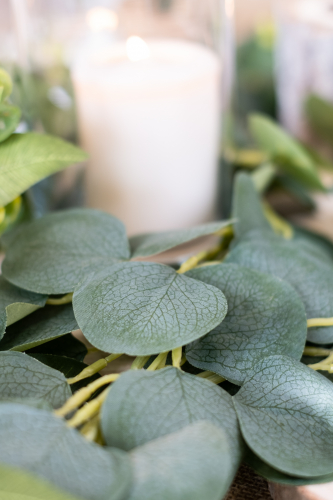 Guirlande feuilles d'eucalyptus 2 m décoration végétale