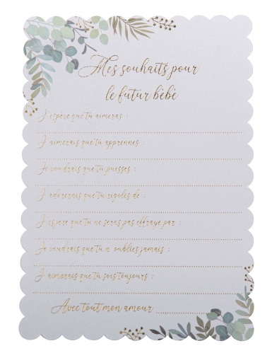 10 cartes de souhaits oh baby 12,5 x 17,5 cm pour baby shower