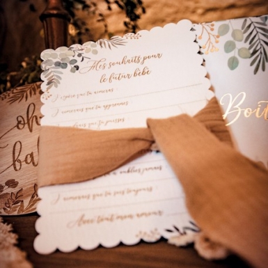 10 cartes de souhaits oh baby 12,5 x 17,5 cm pour baby shower