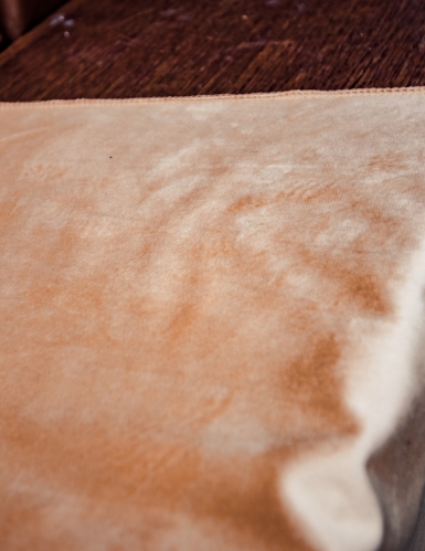 Chemin de table lavable en velours crème 28 cm x 3 m réutilisable pour fête