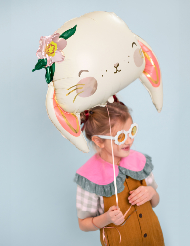 Ballon aluminium lapin mignon 65 x 55 cm hélium et air