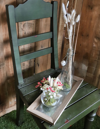 Tableau en bois et zinc pour aimants 40 cm vintage