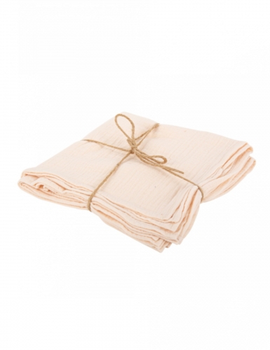 4 serviettes en gaze de coton blush 40 x 40 cm lavables bohème