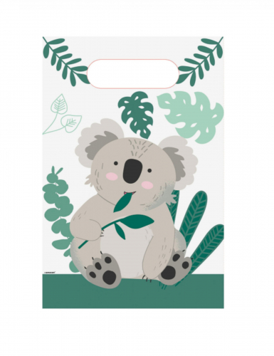 8 sacs cadeaux koala en papier 23 x 16 cm