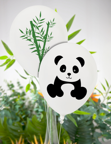 8 ballons en latex panda 25 cm décoration anniversaire